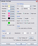 Calendar Settings