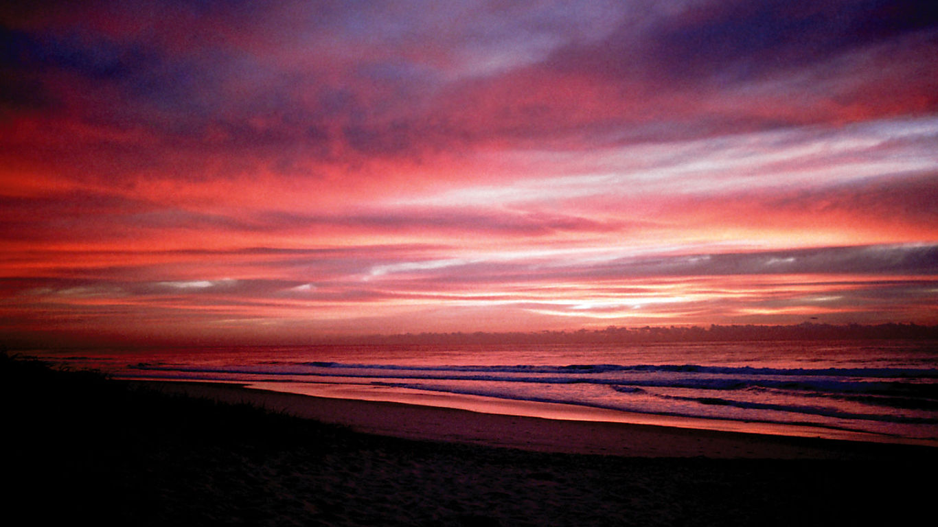 Morning scenery of Gold Coast #1 - 1366x768