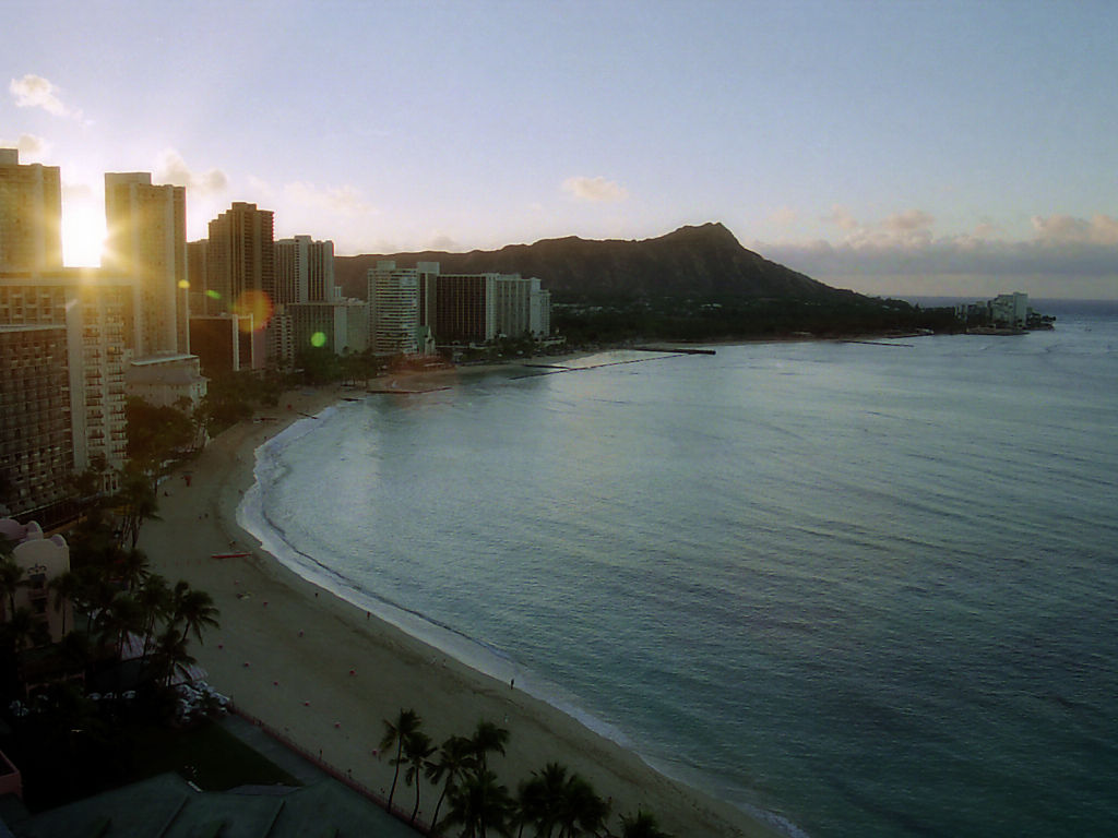 Morning scenery of Waikiki - 1024x768