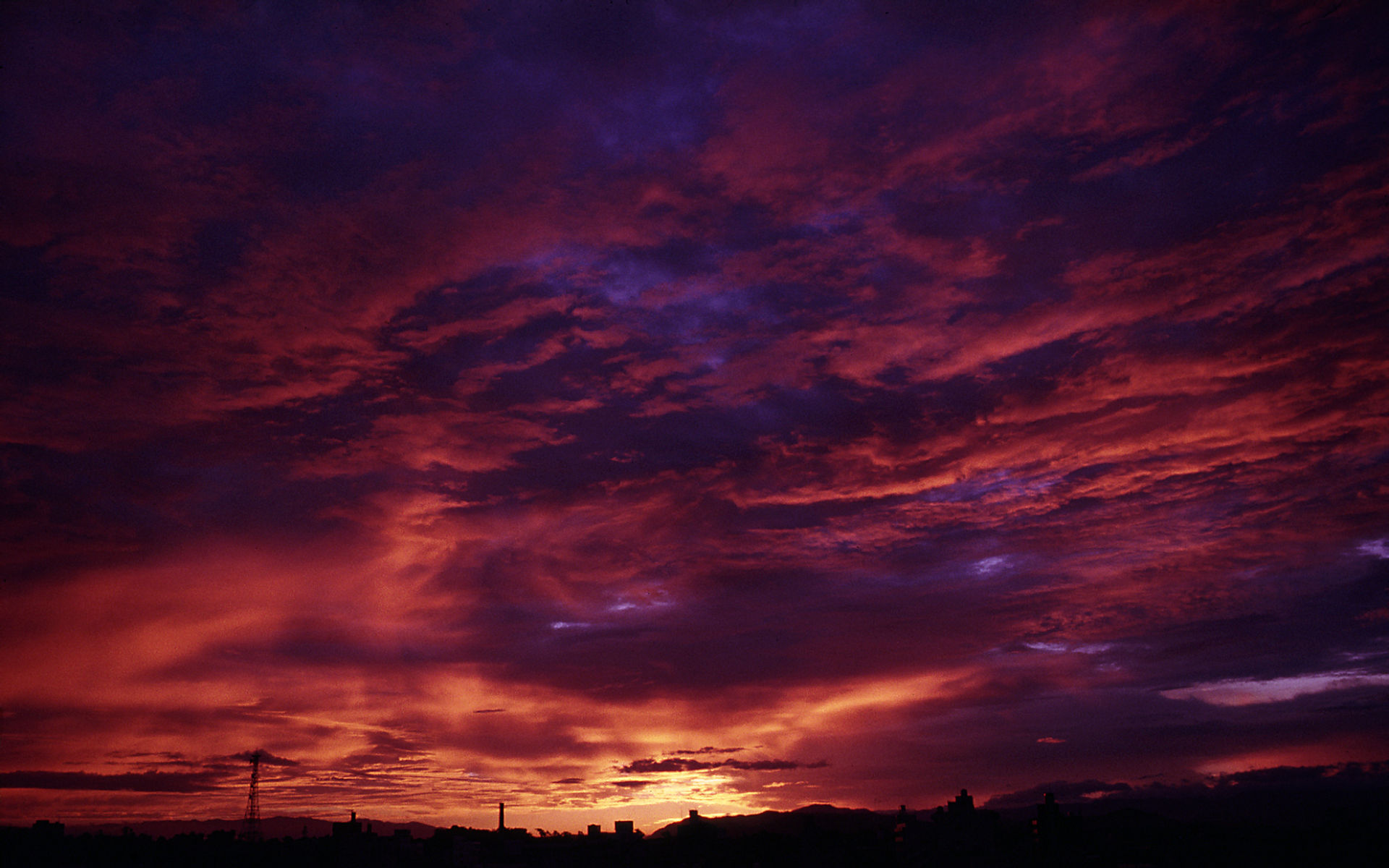 Evening scenery of Wakayama City - 1920x1200