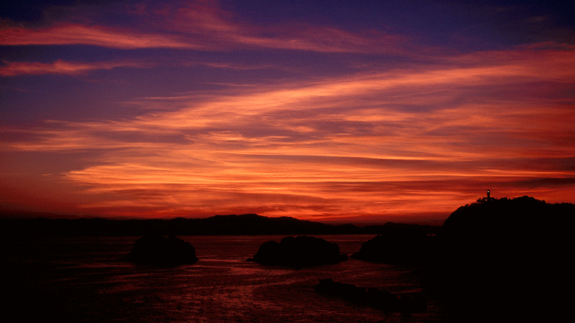 浪早崎 夕景 #10 - 1920x1080